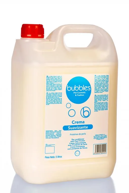 BUBBLES Crema Suavizante con Extracto de Perlas para Perros | Nutre, Suaviza y Desenreda el Pelo de tu Mascota