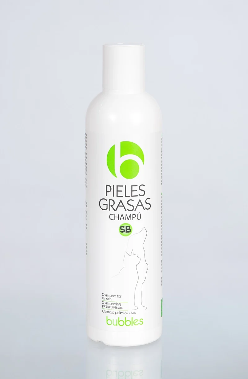 Champú BUBBLES para Pieles Grasas en Perros | Control de grasa y limpieza profunda