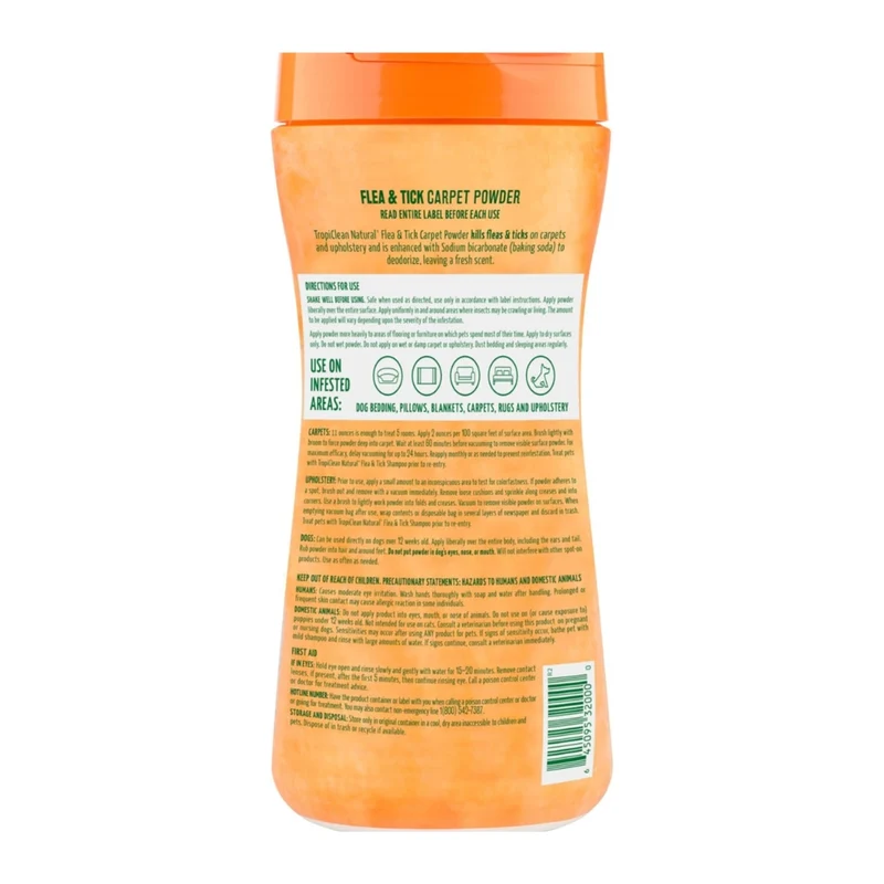 TropiClean Flea&Tick Carpet Powder 325gr