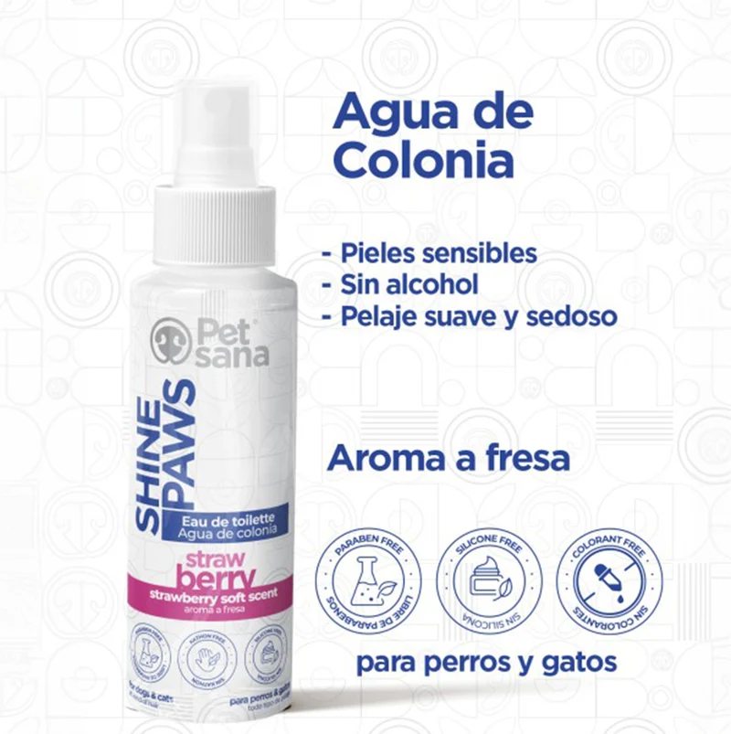 Petsana Shine Paws Colonia Strawberry