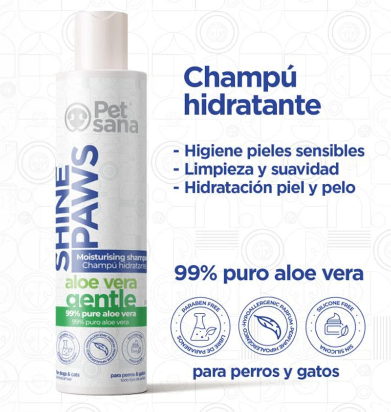Petsana Shine Paws Champú Aloe Vera