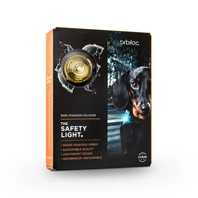 Orbiloc Dog Dual Safety Light - Gold