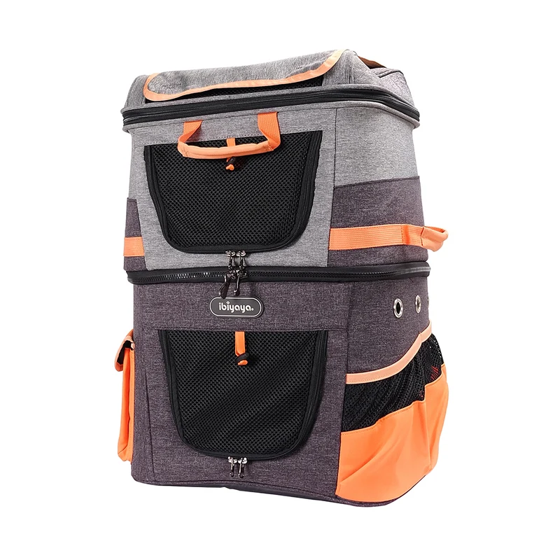 Ibiyaya Mochila 2 Niveles (Negro/Naranja)