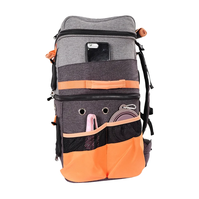 Ibiyaya Mochila 2 Niveles (Negro/Naranja)