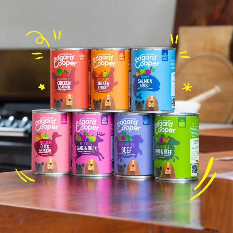 Edgard & Cooper Dog Puppy lata Pato y Pollo 400g