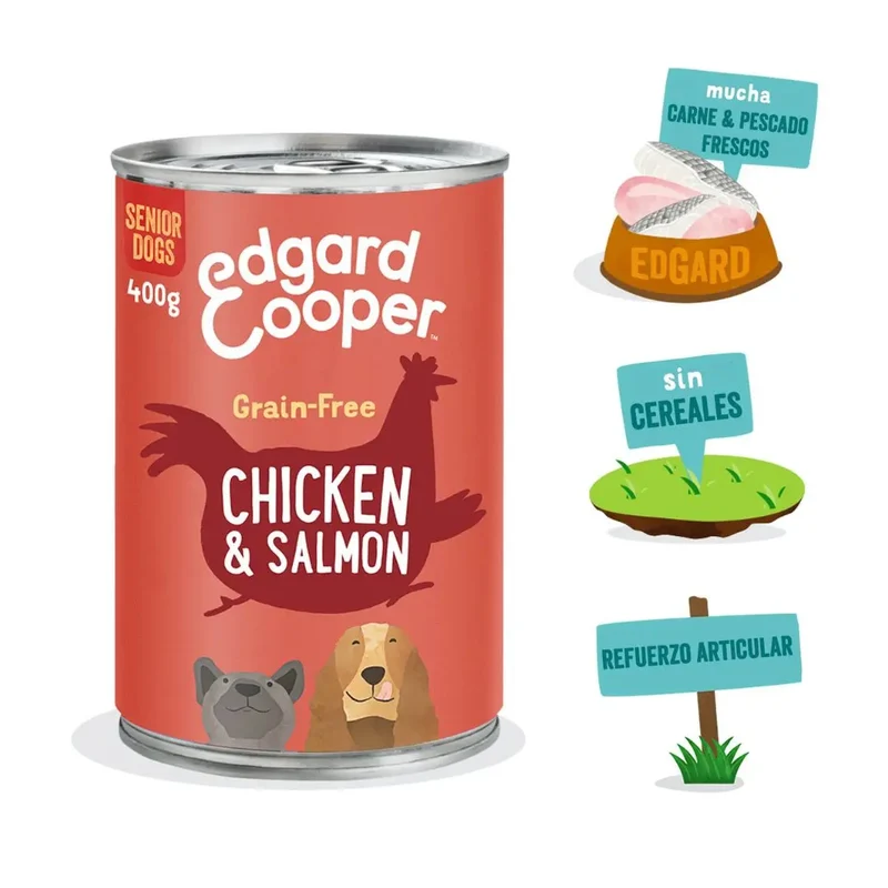 Edgard & Cooper Dog Lata Pollo y Salmón 400g