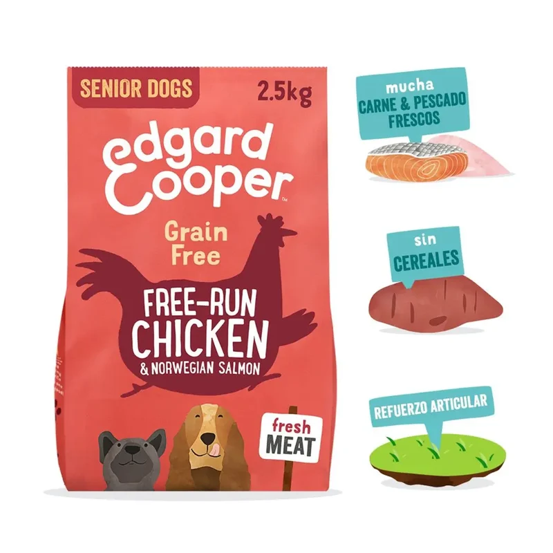 Edgard & Cooper Dog Senior Pollo y Salmón