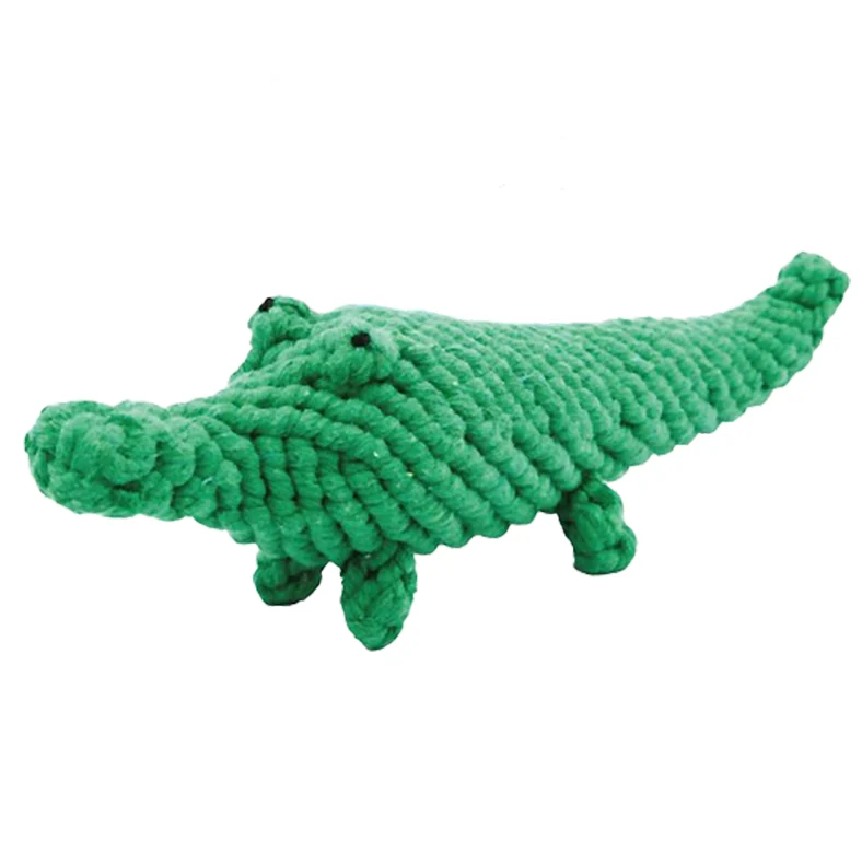 DoggyMasters Colorful Cocodrilo de Yute Verde