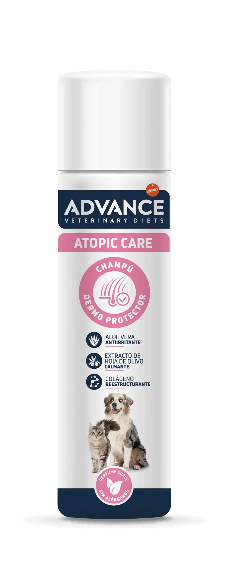🐾 ADVANCE Atopic Care Champú para perros y gatos | Alivio para piel sensible y con picores (300 ml)