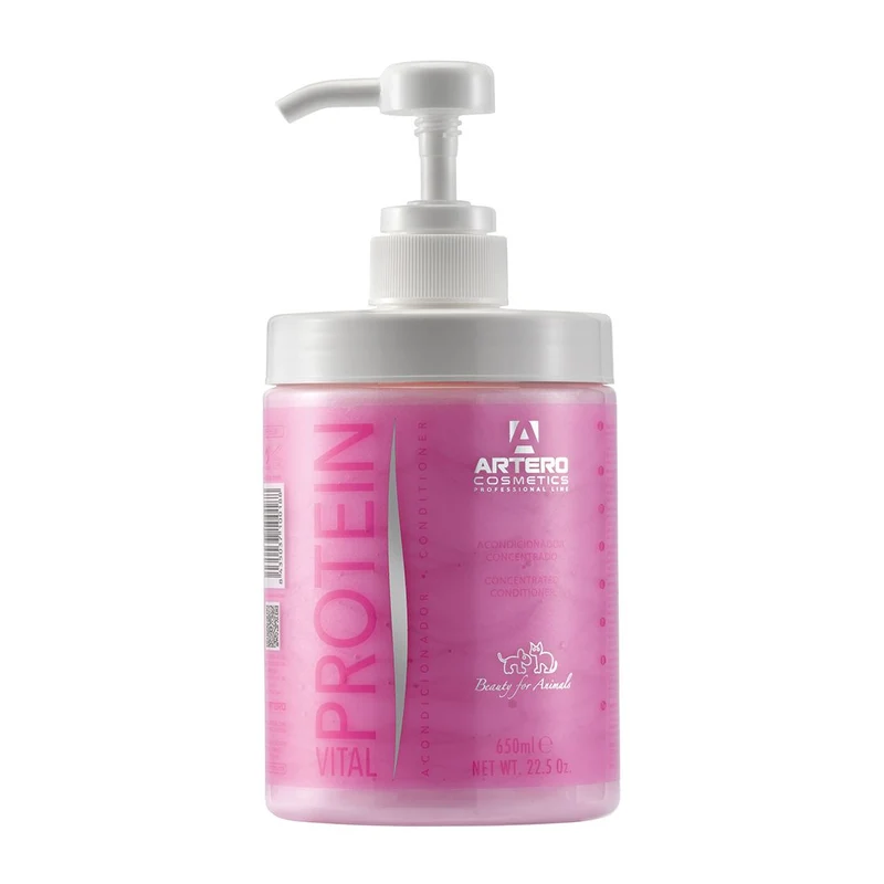 Artero Acondicionador Protein Vital 100 ml | 650 ml – Desenreda, Hidrata y Da Brillo al Pelo de Perros y Gatos