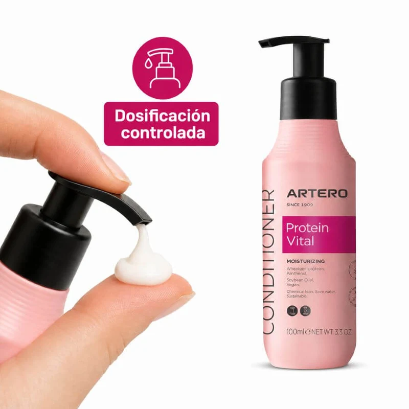 Artero Acondicionador Protein Vital 100 ml | 650 ml – Desenreda, Hidrata y Da Brillo al Pelo de Perros y Gatos