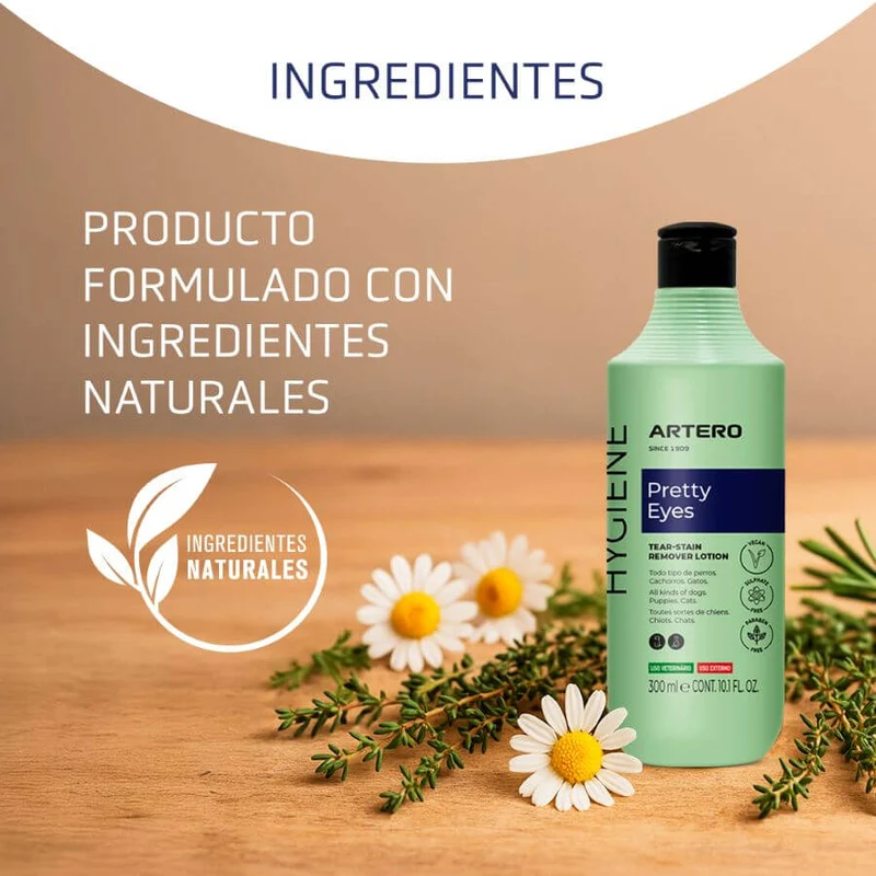 🐶🐱 Artero Pretty Eyes 300 ml – Eliminador Natural de Manchas en Ojos, Boca y Patas para Perros y Gatos