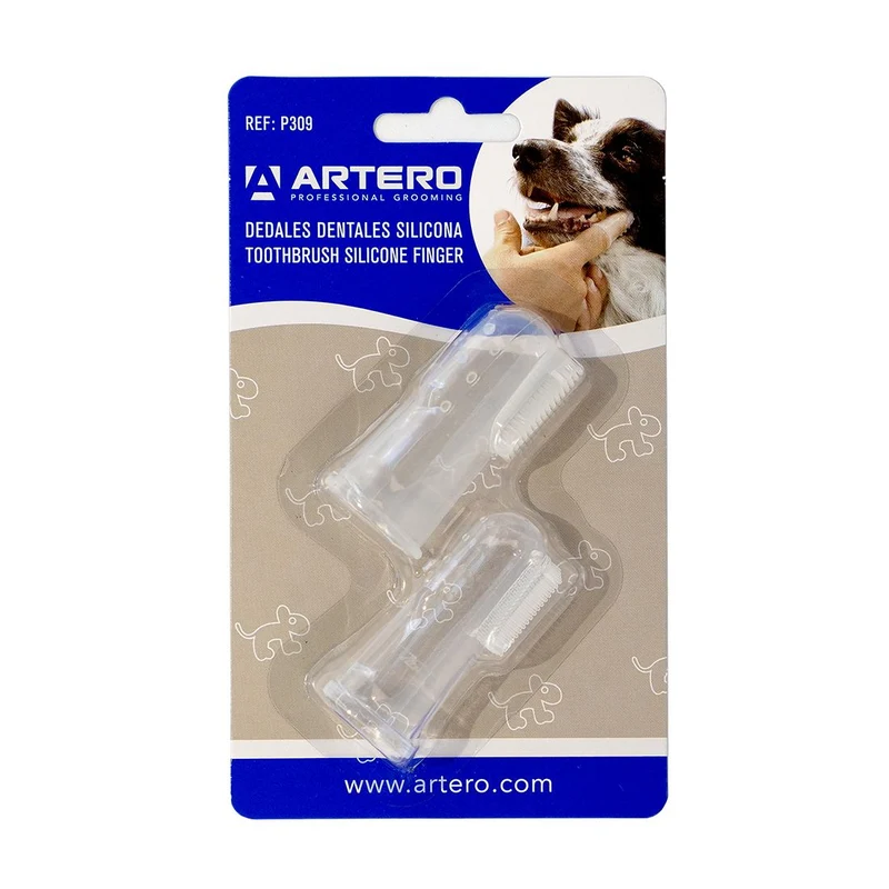 🦷 Artero Dedales Dentales de Silicona M-L para Perros y Gatos