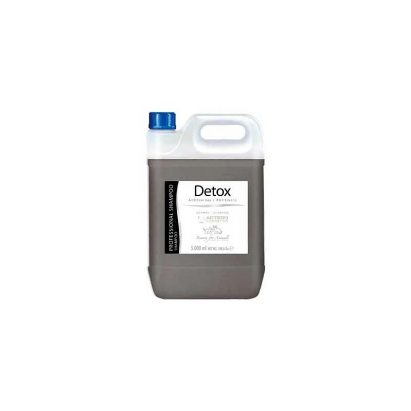 🧴 Artero Champú Detox con Carbón Activo 5 L | Profesional, Reparador y Anti-polución para Perros y Gatos