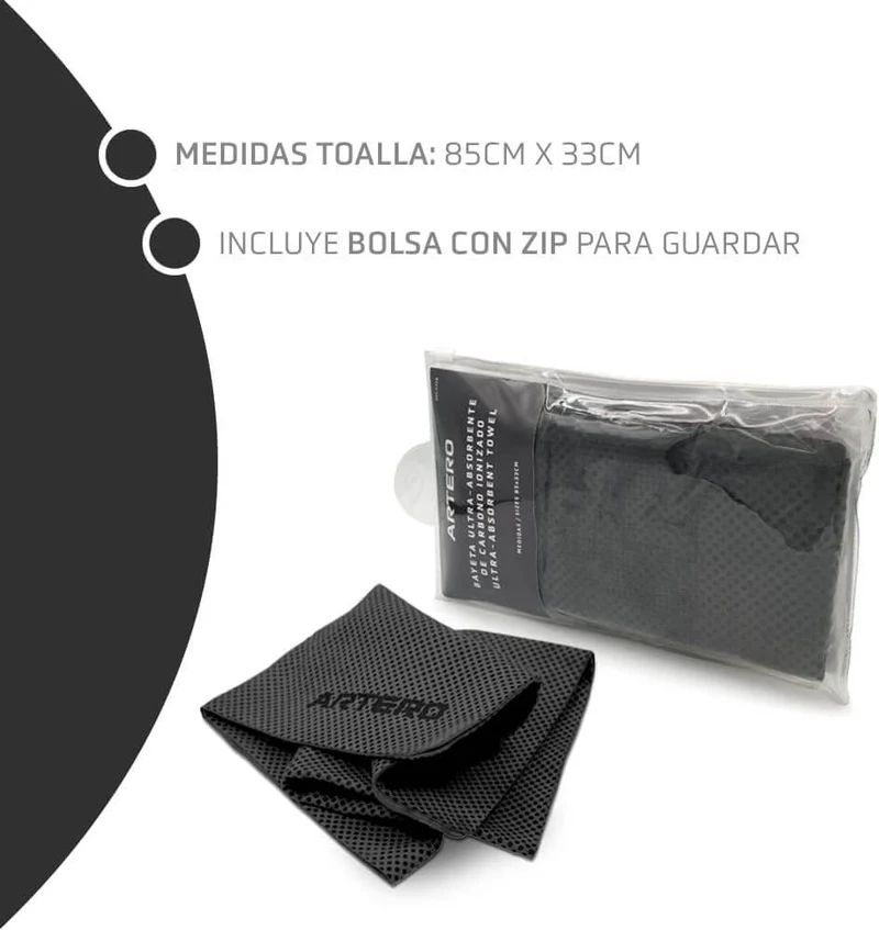🐶🐱 Artero Toalla Carbono Súper Absorbente para Perros y Gatos – 85 x 33 cm