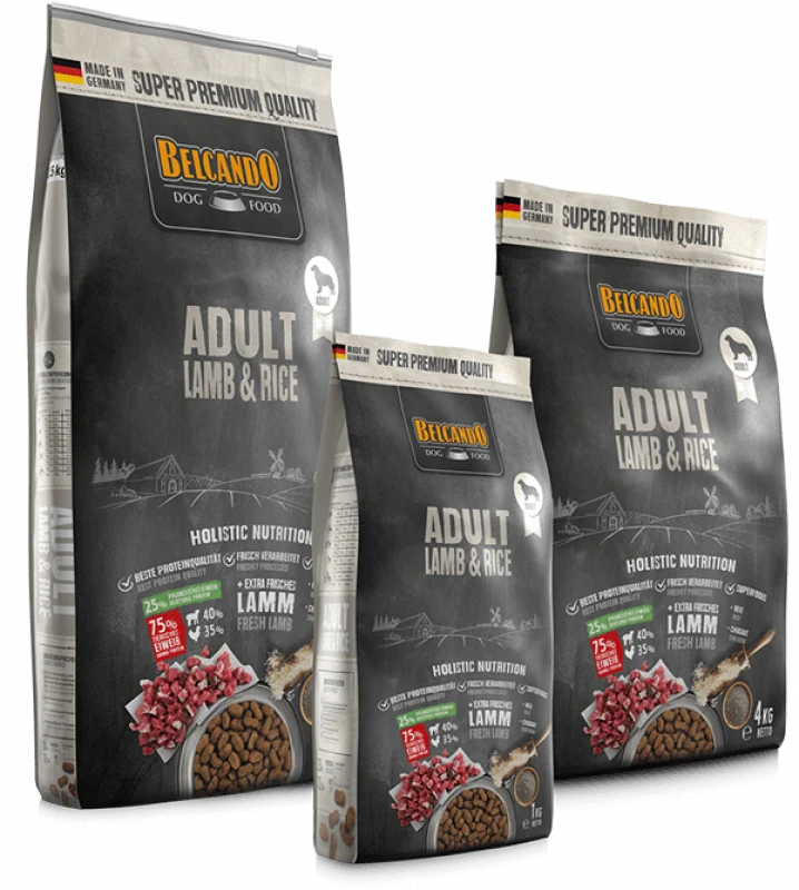 🐑 BELCANDO Adult Lamb & Rice | Pienso con Cordero y Arroz para Perros Adultos Sensibles