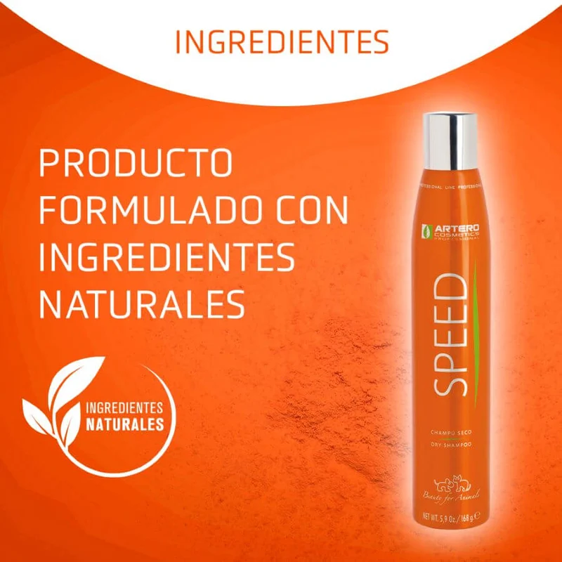 🐶✨ Artero Champú Seco Speed 300 ml en Spray | Limpieza rápida sin agua para perros y gatos