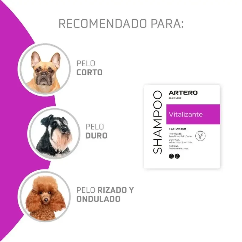 🐶✨ Artero Champú Vitalizante 300 ml | Volumen y cuidado para la piel sensible de tu perro