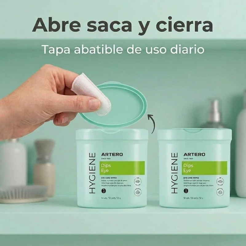 👁️🐶🐱 Artero Dedales Limpiadores de Ojos | Higiene Ocular para Perros y Gatos – 50 uds