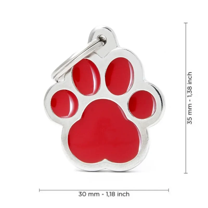 Placa Identificativa MyFamily Classic Huella Roja