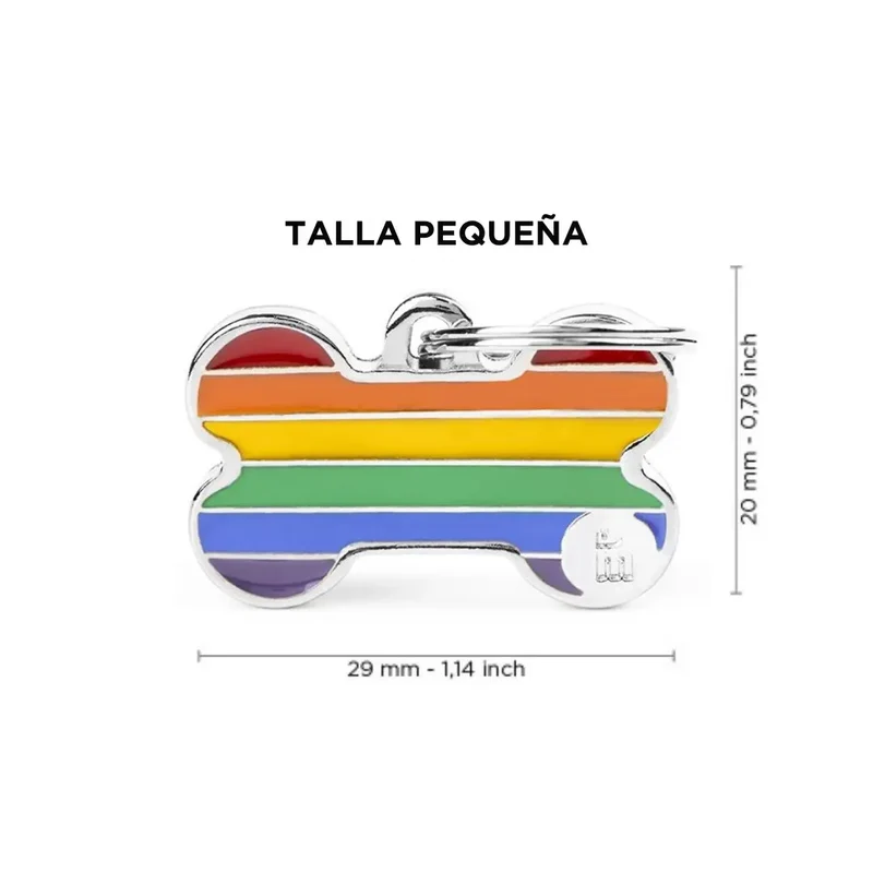 Placa Identificativa MyFamily Rainbow Hueso