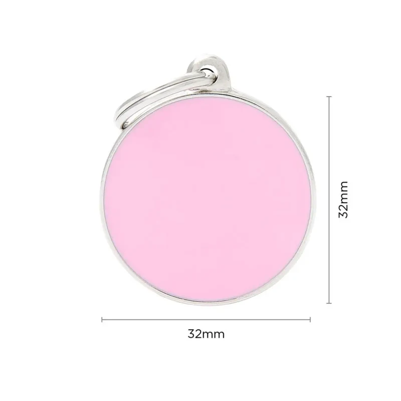Placa Identificativa MyFamily Handmade Circulo Rosa