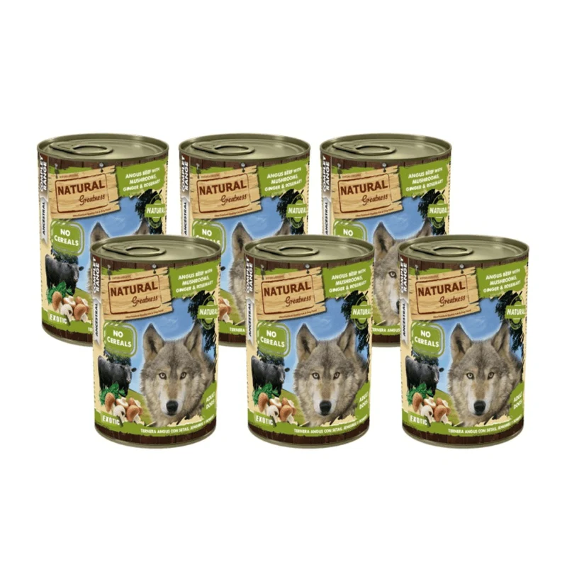 Natural Greatness dog Angus con Setas 400g