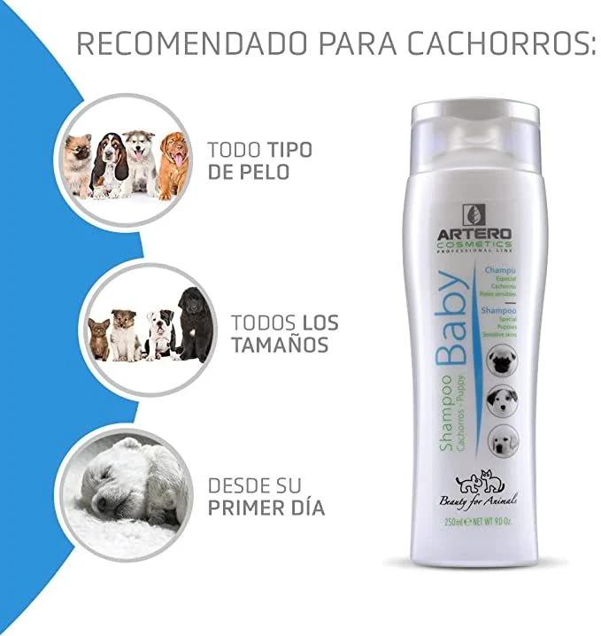 🧴 Artero Champú Baby 250 ml | Champú suave para cachorros y pieles sensibles