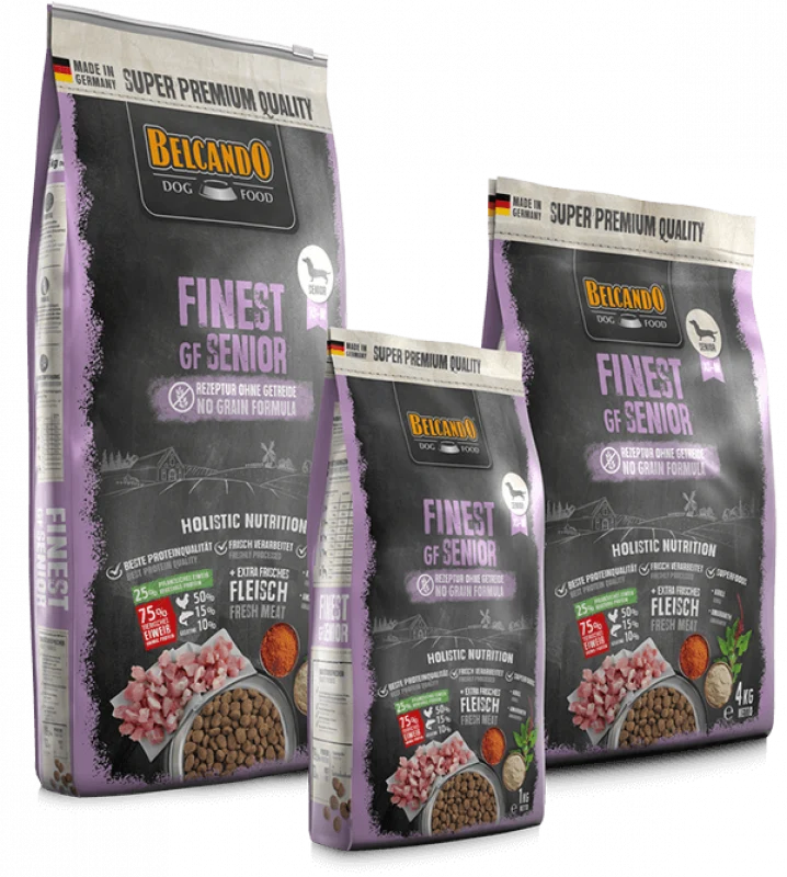 🐶 BELCANDO Finest Grain Free Senior | Pienso sin Cereales para Perros Mayores Pequeños y Medianos