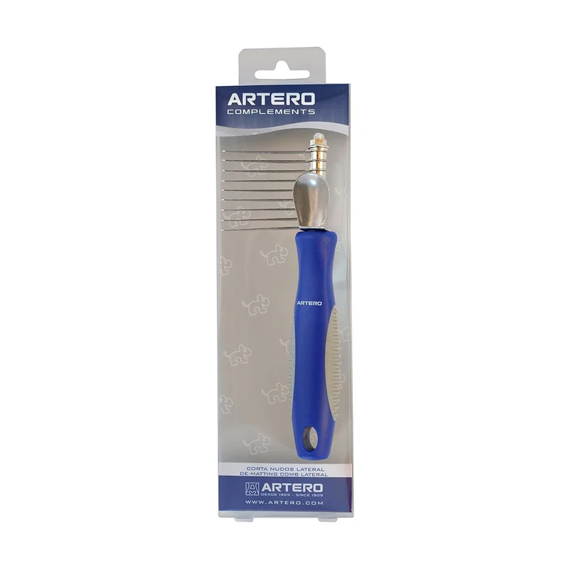 🐕 Artero Peine Corta Nudos Lateral Pequeño – 9 Hojas | Ideal para Perros con Pelo Enredado