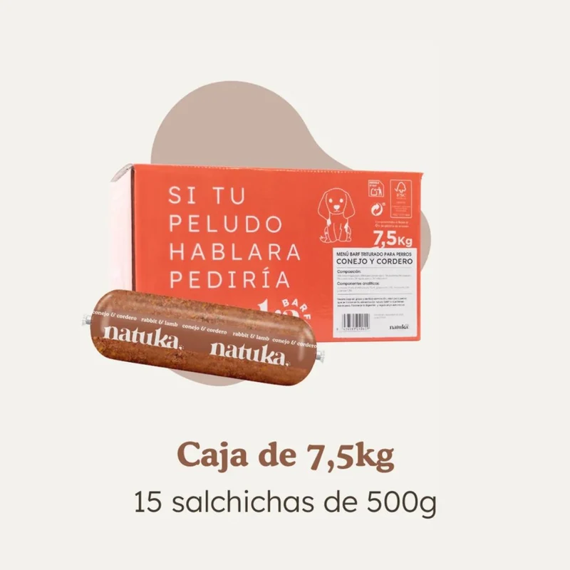 Natuka BARF Menú Conejo y Cordero