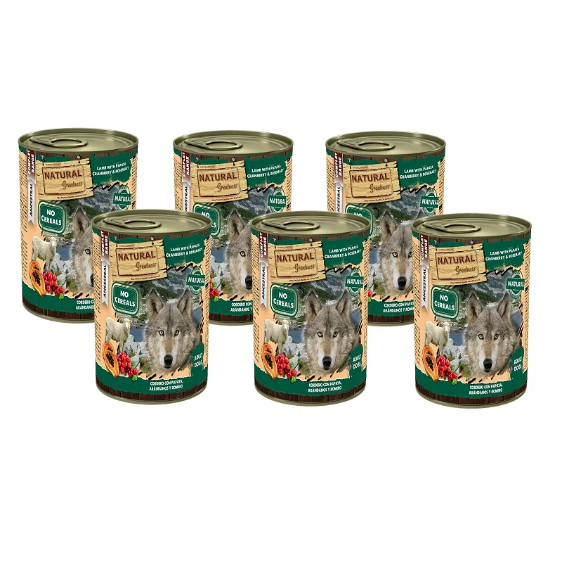 Natural Greatness dog Cordero Papaya 400g