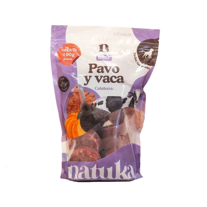 Natuka BARF Menú Pavo y Vaca