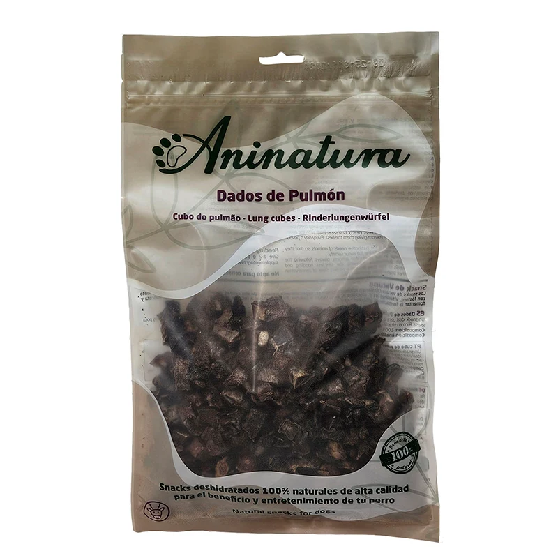Aninatura Dados de Pulmón de Vacuno para perros