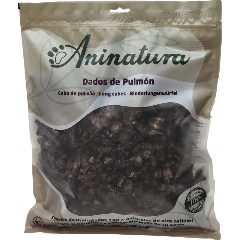 Aninatura Dados de Pulmón de Vacuno para perros
